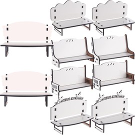 Barydat 10 Pack Sublimation Memorial Bench Blanks Ornament Chair Decor Sublimation Bench Blank Nautical Beach Themed Picture Frame for Tabletop Home Decor Holds 7 x 4 in