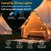 LEDLAY 33FT Camping String Lights, Rechargeable String Lights with 8