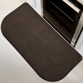 DOMUSTEX Washable Kitchen Rug 24" x 47" / 60cm x 120cm, Dirt Trapper Dog Door Mat, Non Slip Kitchen Mat for Floor, Absorbent Indoor Entryway Runner Rug for Laundry, Bathroom, Bedroom