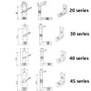 4545 Corner Bracket T Slot Corner Connector L-Shape Corner Joint