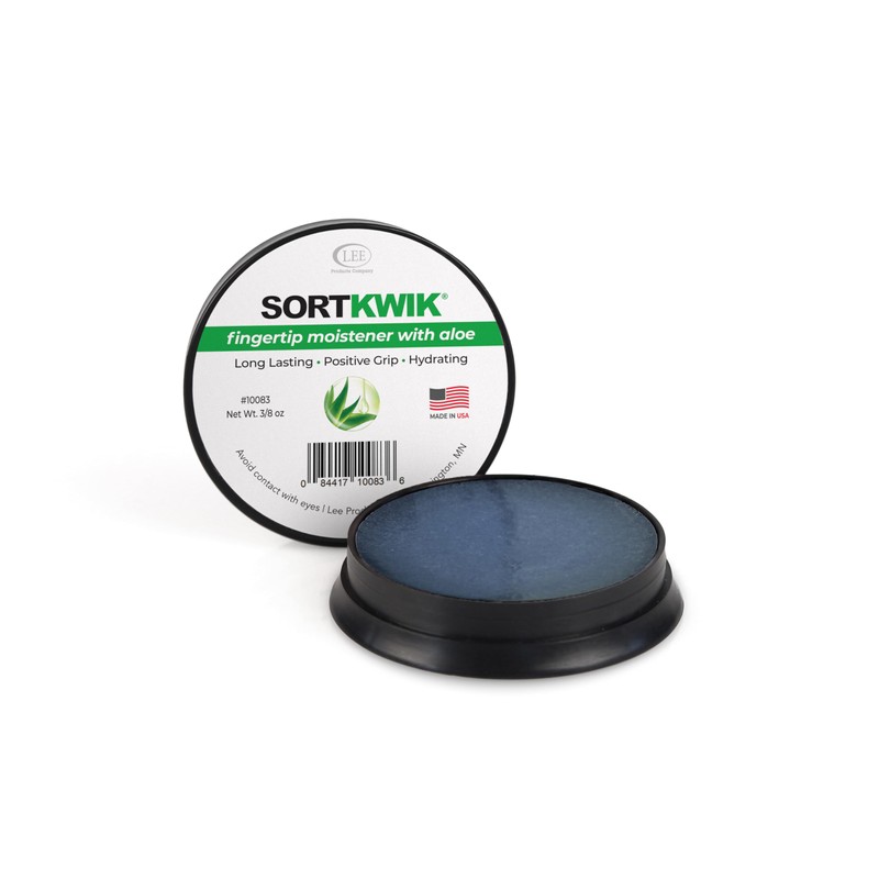 LEE 10083 Sortkwik Fingertip Moistener with Aloe – Non-Toxic, Odorless