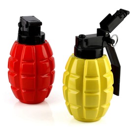 Caliber Gourmet Condiment Dispenser Set. Grenade Shape for BBQ Grill, Camping & Picnics, Ketchup Mustard Bundle Set, Red & Yellow, Home & Kitchen,Tactical Combat Design,Squeeze Bottles, Christmas Gift