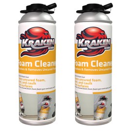 Kraken Bond Fastcoat Spray Foam Insulation - (2x27.1 oz.) Closed Cell Expanding Polyurethane Foam - Heat and Acoustic Insulation, Doesn't Include Application Gun & Cleaner, 40 Board Ft, 2 Pack