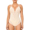 SAYFUT Lace Bodysuit Backless Shapewear for Women V-Neck Tummy Control