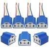 H4 Coupler, 4pcs Car Headlight Socket, 3 Wire Headlight Socket