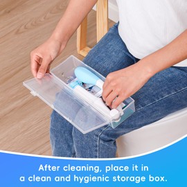Foldable Toilet Aid with a Link, 15.6“ Long Comfort Wipe Wand Bottom Buddy Toilet Self Tissue Aids for Toileting, for Overweight Limited Mobility,Elderly, Pregnancy