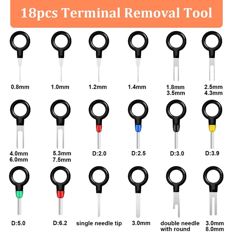 Seamaka 700Pcs 26Type Car Electrical Wire Terminal Tool kit 1/1.5/1.8/2.2/2.8/3.5mm