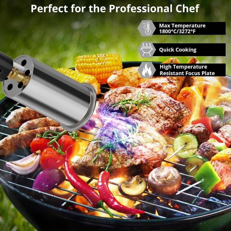 Sondiko Powerful Propane Torch L8010, Sous Vide, Campfire Starter, Adjustable