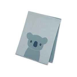 Sterntaler Stay true to nature Koala Kalla Knitted Comforter Blanket for Babies from Birth, 100 x 75 cm, Light Blue