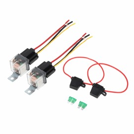 HOPESPANNER 4 Pins 24V 40A Auto Relay with Metal Hanging Hole with Harness Socket Waterproof Car Relay 1 Set