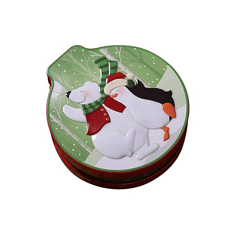 Christmas Cookie Box Empty Tinplate Candy Storage Containers Biscuits Tin