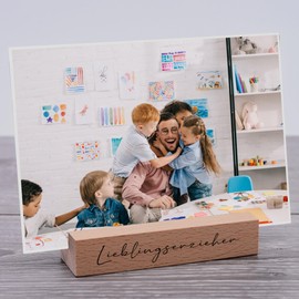 Interluxe Card Holder – Favourite Teacher – Greeting Card Holder Photo Holder Card Stand Place Card Holder Made of Wood