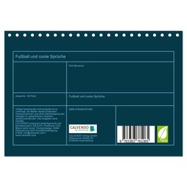 Football and Cool Sayings (Desk Calendar 2025 DIN A5 Landscape), CALVENDO Monthly Calendar