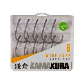Korda Kamakura Hooks Krank or Widegape Barbed or Barbless (Widegape Barbless, 6)