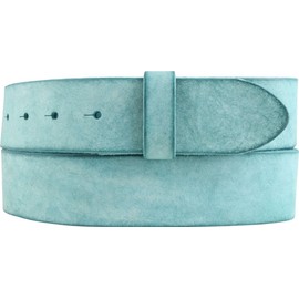 BELTINGER Replacement Belt Made of Soft Full Cowhide Leather Used Look without Buckle 4 cm | Press Stud Belt for Men and Women 40 mm | Vintage Look, turquoise