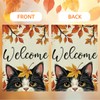 Fall Welcome Garden Flag Rustic Autumn Holiday Garden Flag 12x18