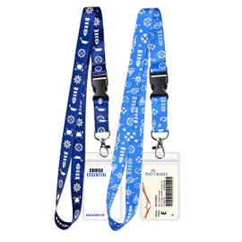 Cruise Lanyards with Detachable Card Holders [2 Pack] – Waterproof Clear Durable PVC – Card Holders for All Cruise Ship Key Cards – Cruise Essentials