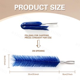 RYHHH Flexible Fan Dusting Brush,Furniture Gap Dust Collector,Bendable Dusting Brush,Washable Duster, For Cleaning Electric Fan, Air-Conditioning, Ripple Lampshade,Blinds, Cobweb (1 PCS-Blue)