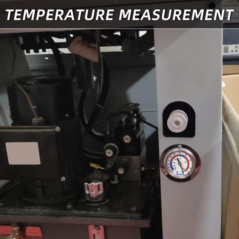 MEANLIN MEASURE 2Pcs Vapor Capillary Refrigeration Thermometer with Stainless Steel