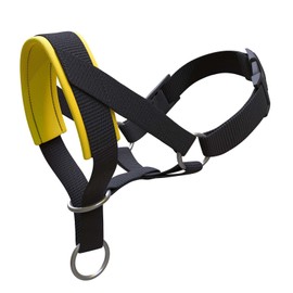 ILEPARK Dog Head Collar with Padded Fabric, Head Harness for Dogs, Anti pulling Head Halter Collar, Adjustable and Easily Control (M, Yellow)