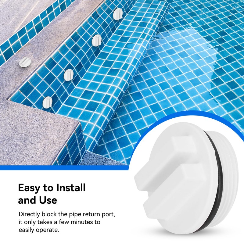 HERCHR 1.5 Inch Pool Pipe Plug Threaded Pool SPA Return