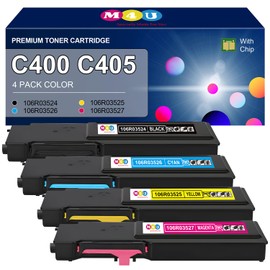 C400/C405 Extra High-Yield Toner Cartridge 4 Pack(106R03524 106R03525 106R03526 106R03527) Compatible for Xerox Versalink C400 C405 C400D C405N C400DN C405DN(Black, Cyan, Magenta, Yellow)