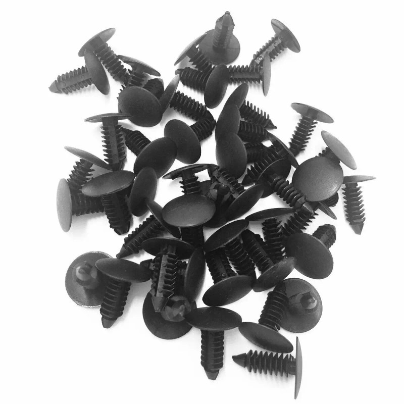 100X 8mm Bumper Clips Auto Car Hole Plastic Rivets Fastener