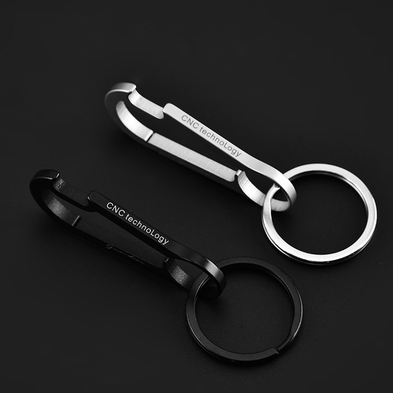 Keychain Bottle Opener, Carabiner Key Chain Clip Hook with Key