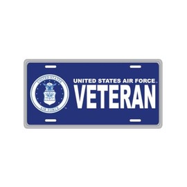 U.S. Air Force Veteran Decorative Tag 7x13 Aluminum Wall or Car Display Sign Patriotic Military Style Home or Vehicle Interior Accent