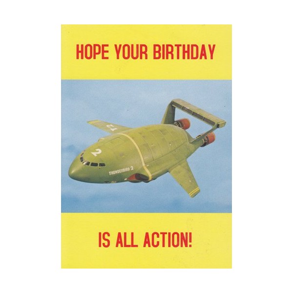 Greeting Cards - Birthday Thunderbirds "Hope Your Birthday Is All Action" Collectors Item