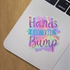 Holographic Decal Stickers of Hands Off The Bump Premium Waterproof