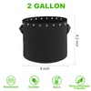 Molgoc 2 Gallon Plant Grow Bags 5-Packs with Holes,Thichkened Non-Woven