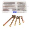 50pcs 1/4-20" Baby Bed Hardware Replacement Kit, Zinc Plated Hex
