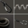 Lix&Rix Spiral Retractable Safety Coiled Lanyard with Stainless Steel Clip