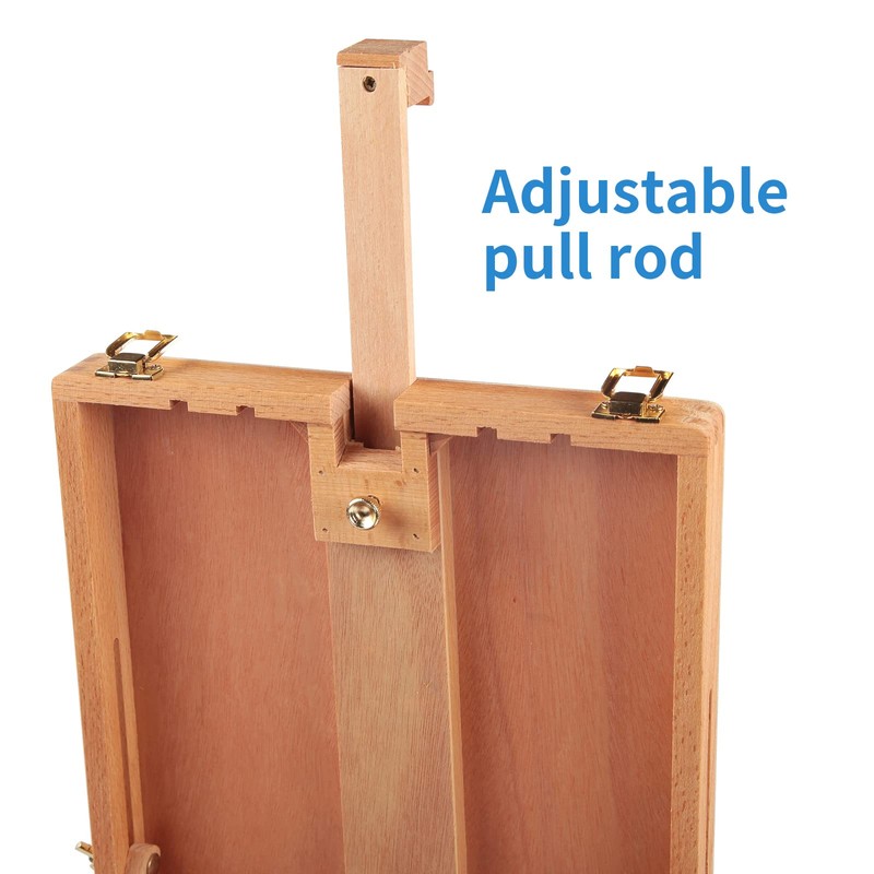 Falling in Art Wooden Tabletop Easel, Solid Wood Sketchbox Desktop