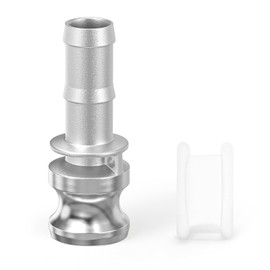 ERGAOBOY 1 Piece Type E Camlock Fittings, 1/2 Inch BSP 304 Stainless Steel Cam and Groove Hose Fitting for Water Fuel Air