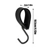 Vroxdrez S Hooks with Leather Loop - Black, Pack of