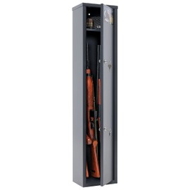 Wickerix Buffalo 1215 Gun Rifle Shotgun Safe, Adjustable Removable Shelf, Metal Security Cabinet, Separate Pistol/Ammo Area