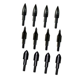 Ontsho 100 Grain Field Points Archery Target Practice Arrow Tips for 5/16 Inch Arrows Hunting Field Tips for Recurve Bow Compound Bow, 12pcs