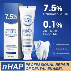 Hydroxyapatite Toothpaste for Enamel Protection & Tooth Strength, Mint Flavor, Fresh Breath, Daily Use