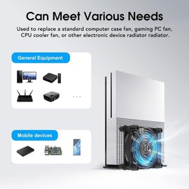 140mm USB Fan for Computer Cases, 3 Speed 2800RPM Silent Case Fan, Portable Cooling Fan for Tablet PC, TV Receiver, Router, DVR, PS, Computer Cabinet