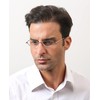 REAVEE 3 Pack Retro Designer Alloy Half Moon Reading Glasses