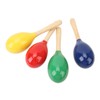 4Pcs Music Maracas Wood Iron Beads Professional Hand Percussion Rattles