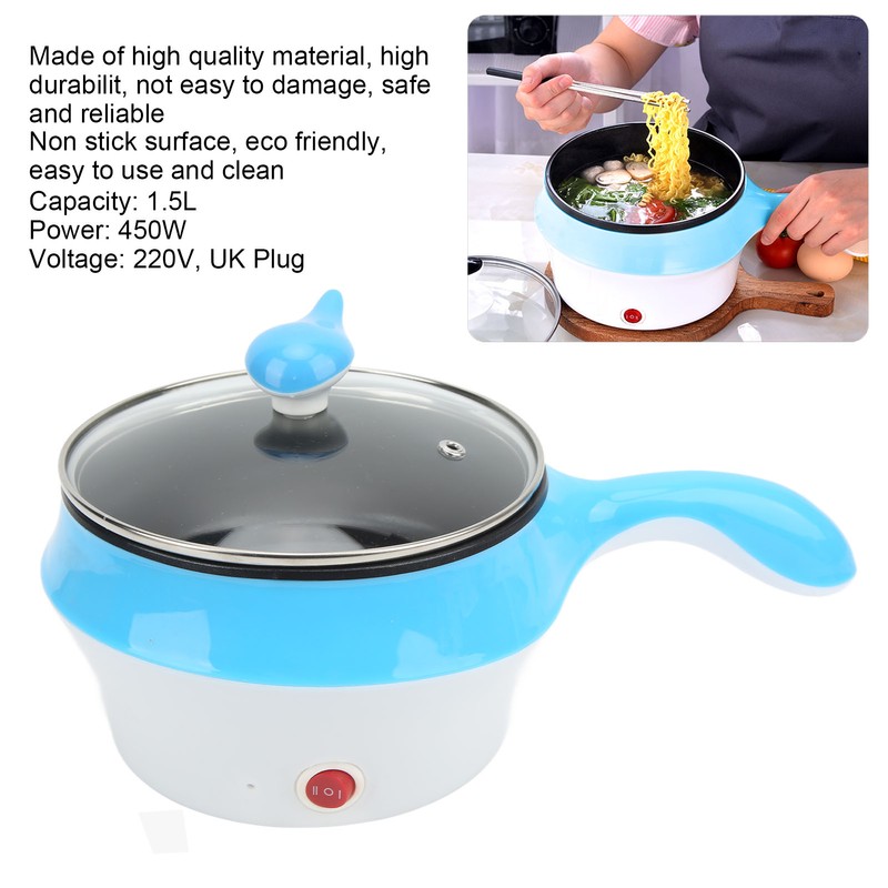Electric Hot Mini Pot 1.5L Non Stick Cooking Pot Rapid