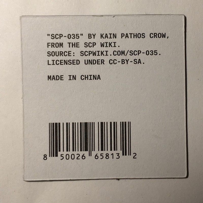 ParaBooks Scary Creepy Paranormal SCP Foundation Lenticular Sticker, SCP-035, Posessive