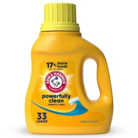 ARM HAMMMER Liquid Laundry Detergent Soap, Clean Burst Fresh, 33 fl oz, 33 Loads