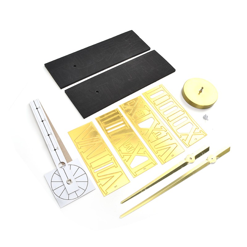 DIY Wall Clock Frameless Design Self Adhesive 3D Decorative Effect