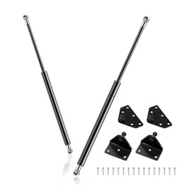 Euplokeer Qty (2) LGP8-306-60 30in 60lb/267N Universal Gas Strut with Mounting Brackets, Lift Support Shock for RV Camper Outside Kitchen Cabinet Truck Pickup Tonneau Cover Basement Door RV Bed Part