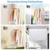 IHKFILAN Retractable Clothesline Indoor, Stainless Steel Retracting Washing Line, Non-Sagging