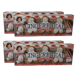 Little Debbie Gingerbread Soft Cookies, 4 Boxes, 32 Individually Wrapped Cookies